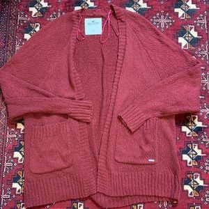 Light sweater cardigan maroon